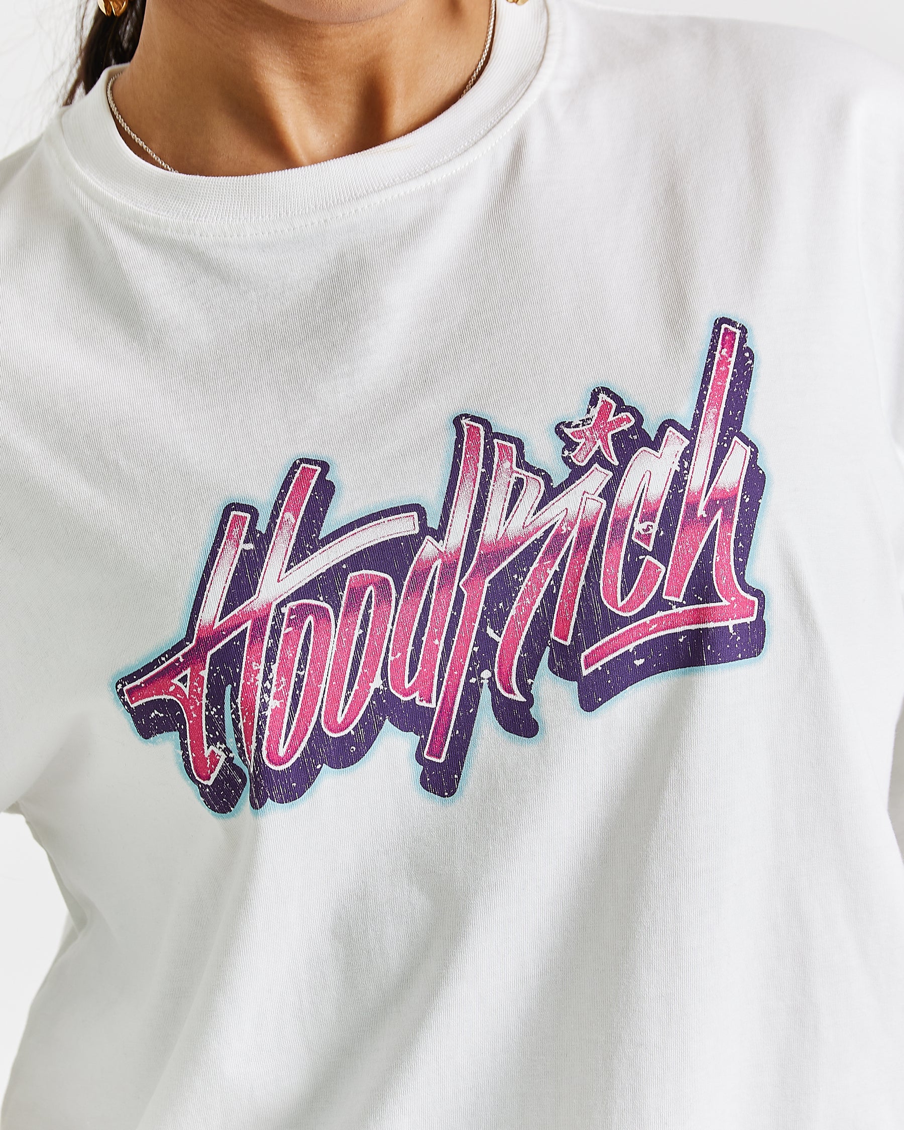 Erupt Oversized T-Shirt - White/Pinks