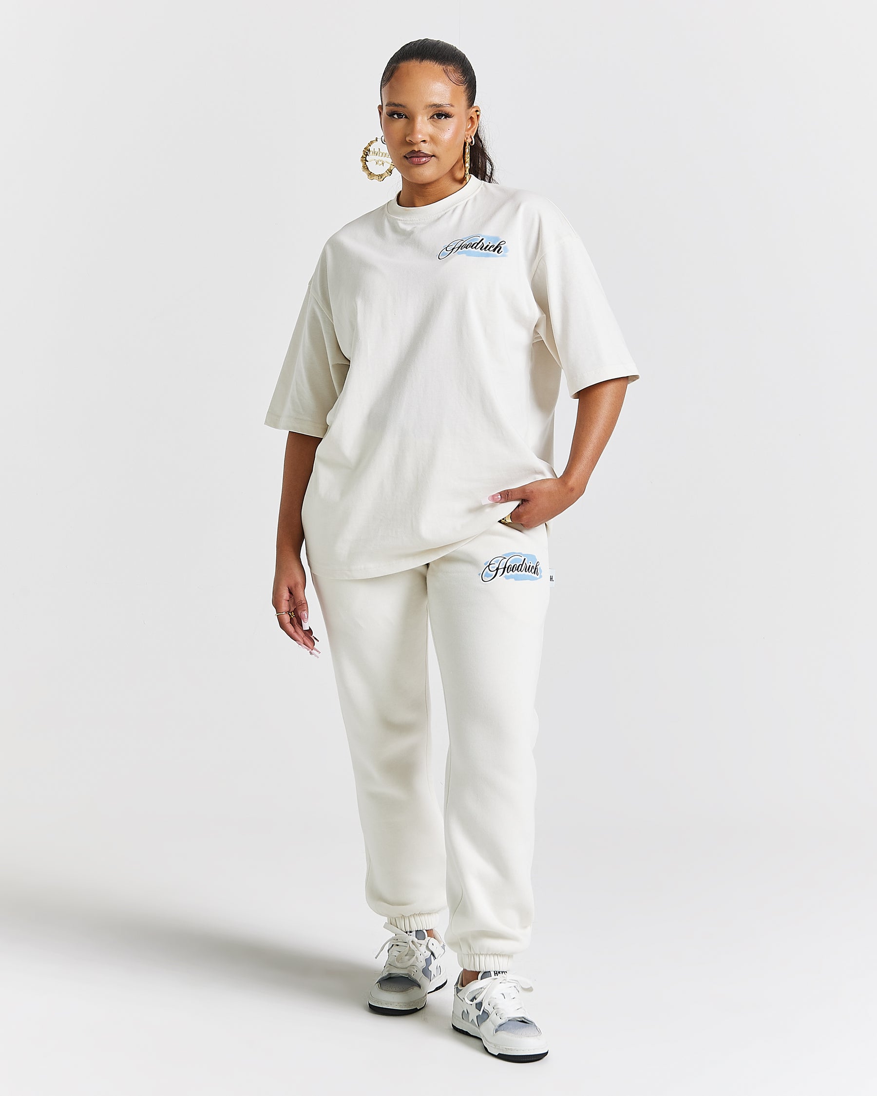 Grillz Oversized T-Shirt - White/Red/Blue