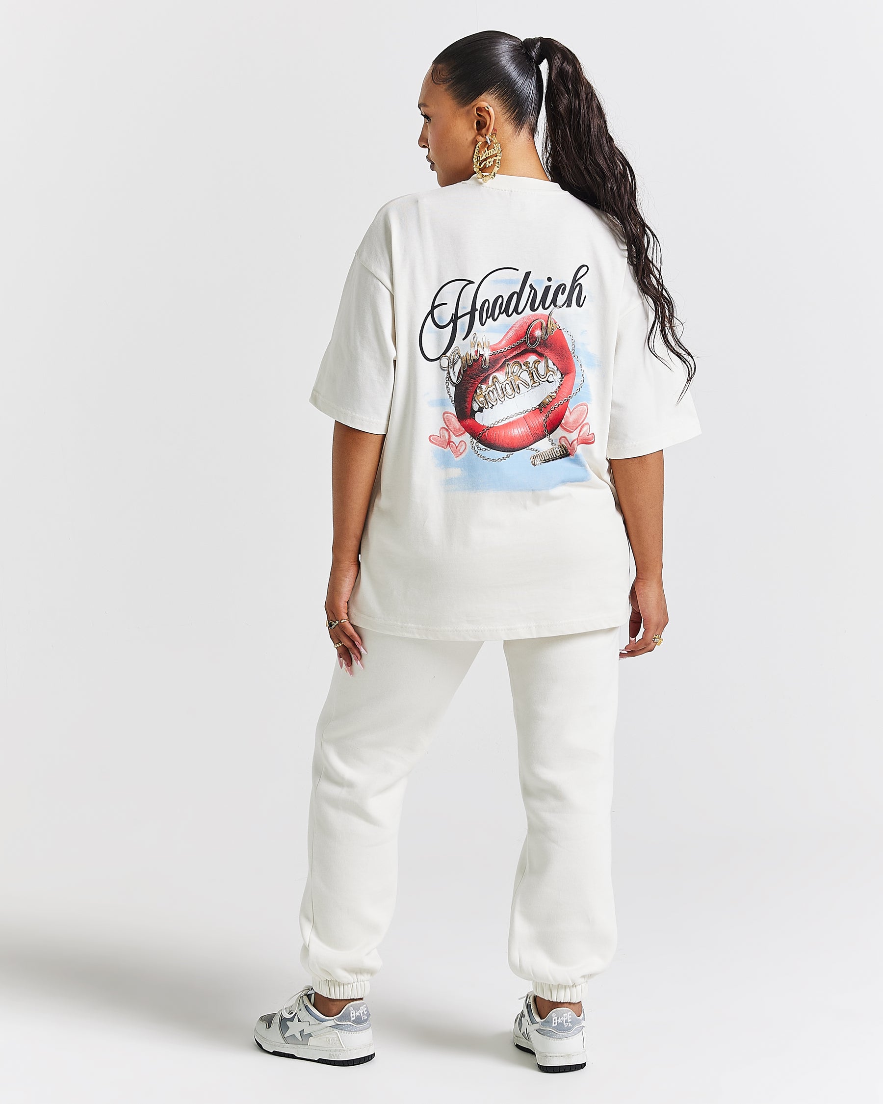 Grillz Oversized T-Shirt - White/Red/Blue