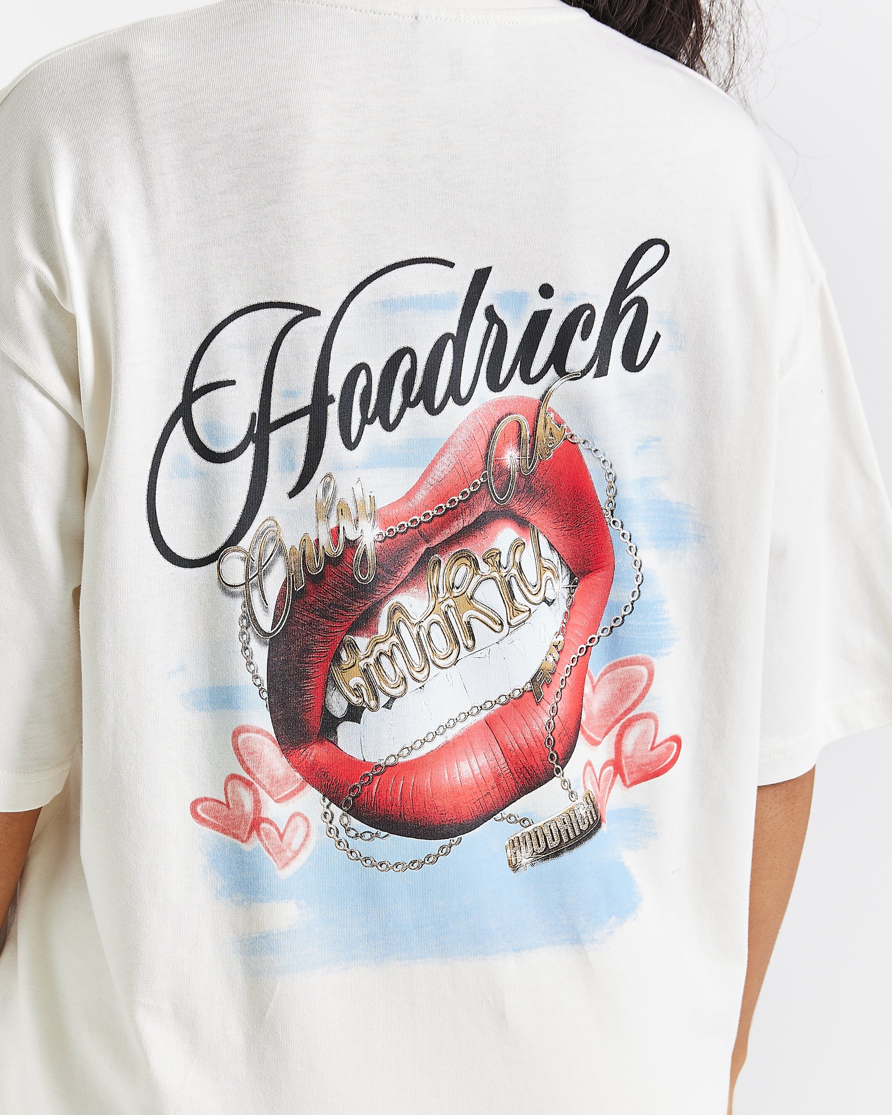Grillz Oversized T-Shirt - White/Red/Blue