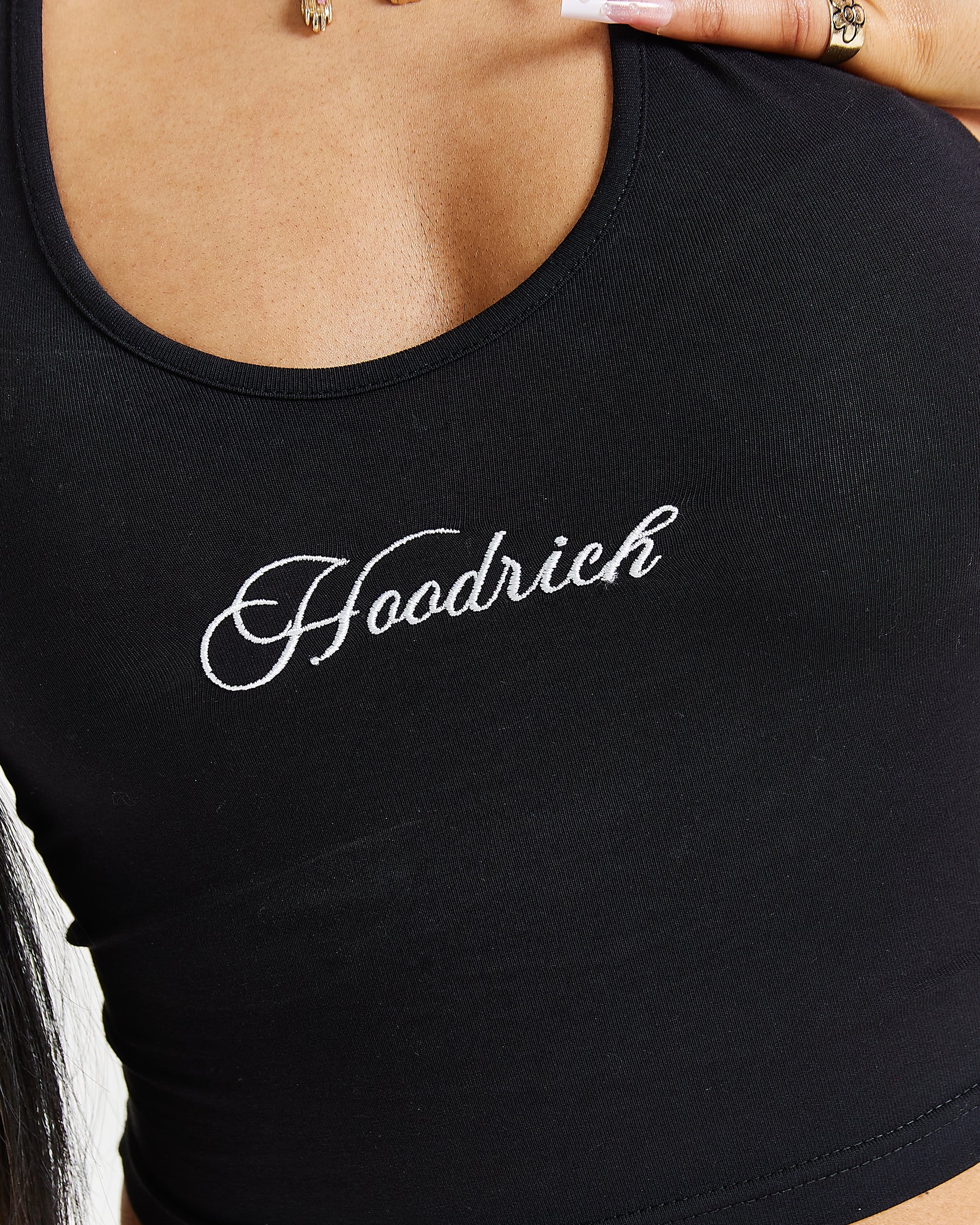 Poise Halter Neck Top - Black/White