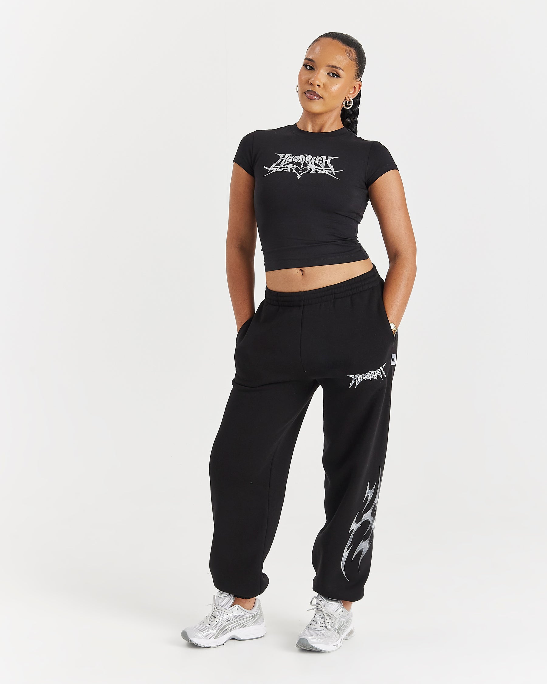 Spark Oversized Joggers - Black/Silver
