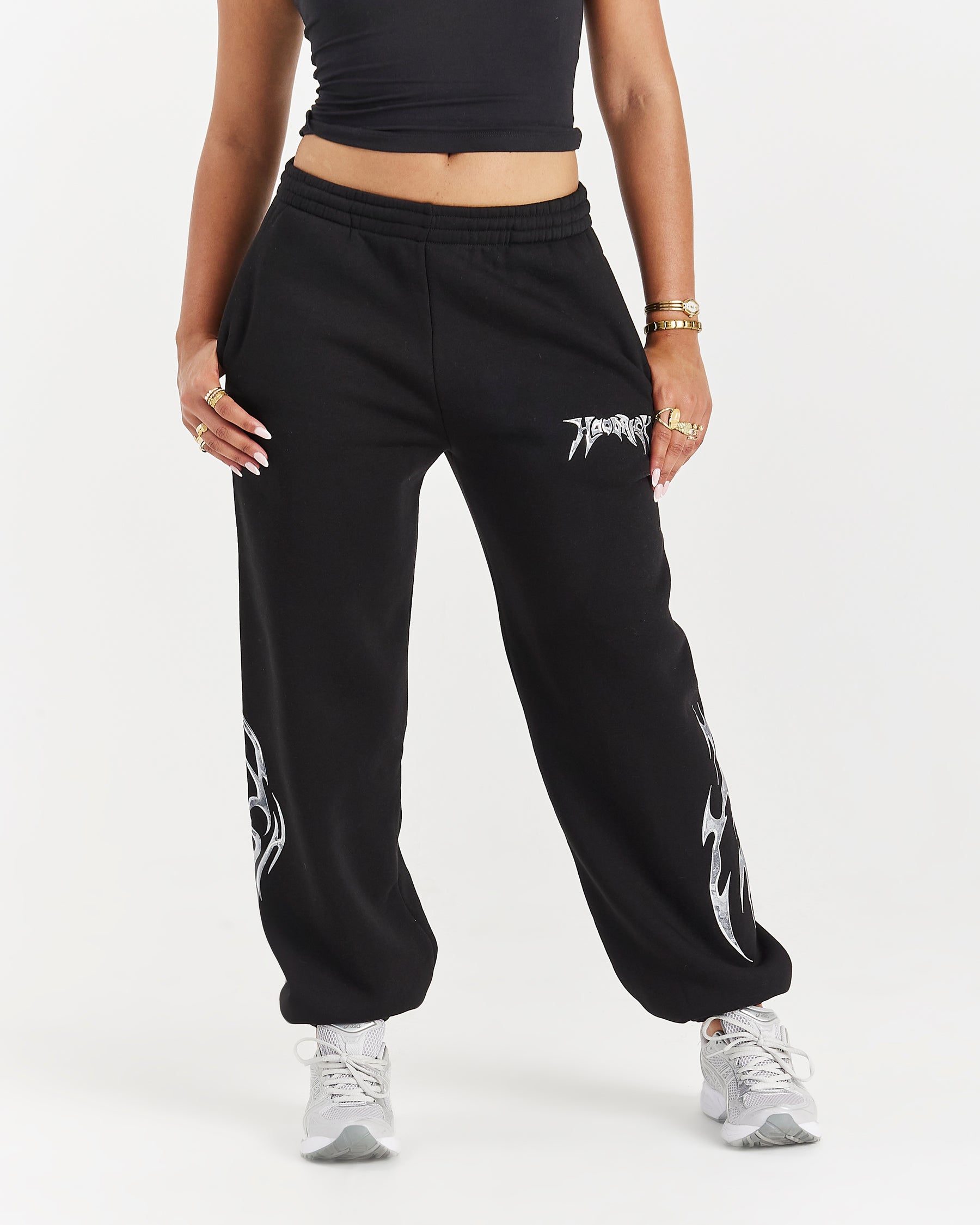 Spark Oversized Joggers - Black/Silver