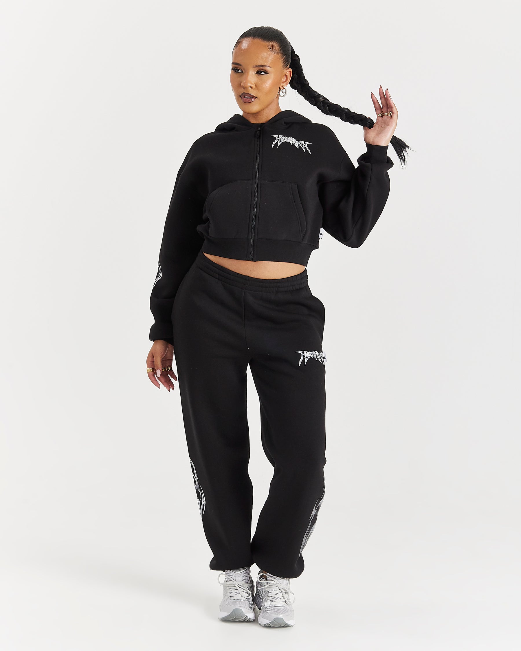 Spark Oversized Joggers - Black/Silver