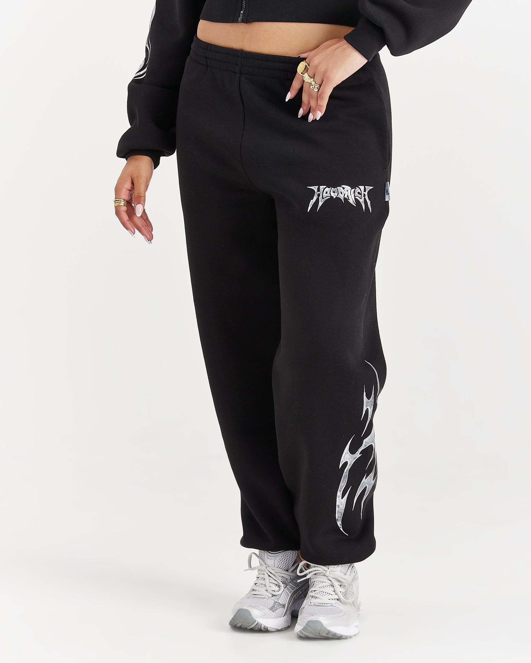 Spark Oversized Joggers - Black/Silver