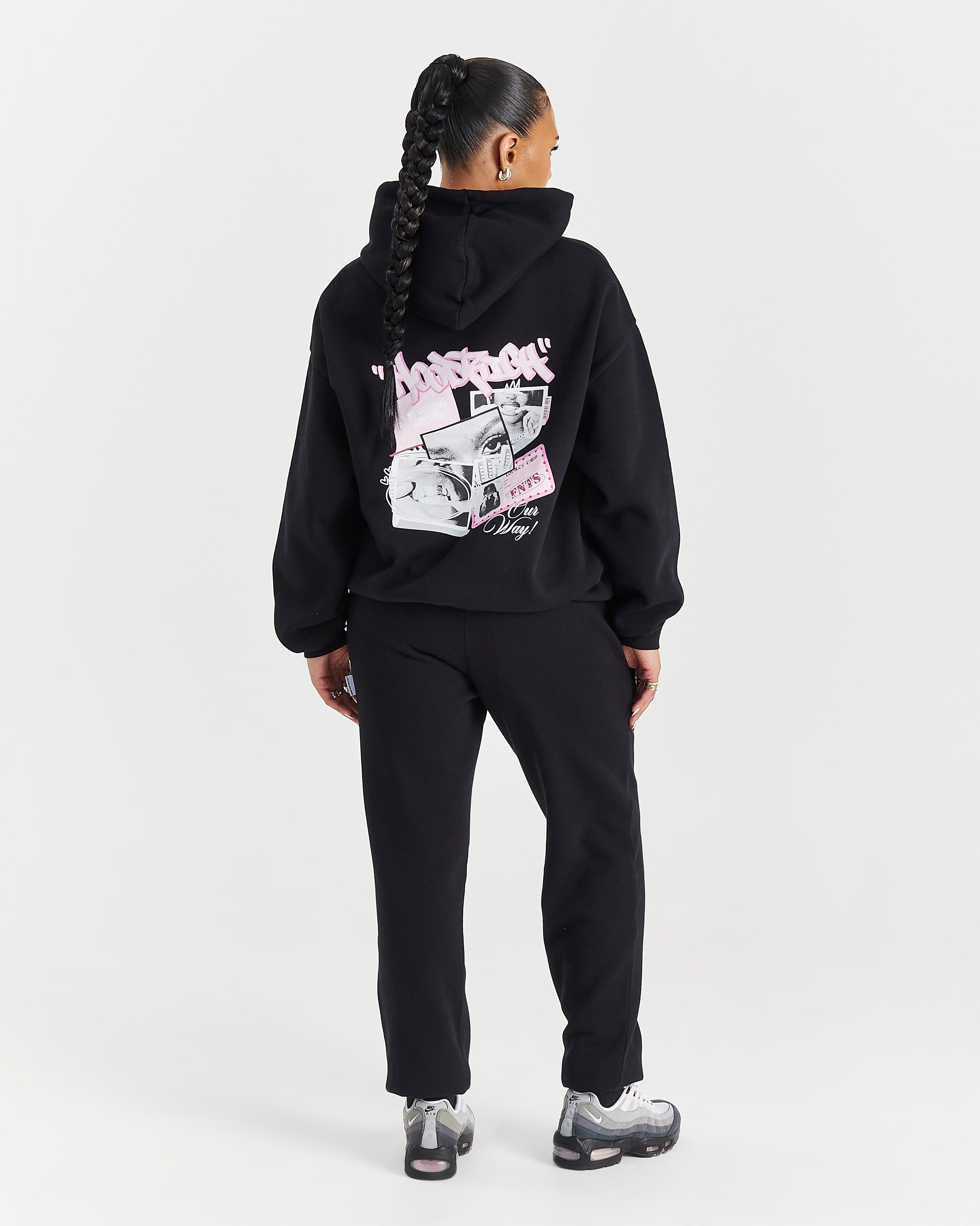 Pantaloni da jogging Fray - Nero/Rosa
