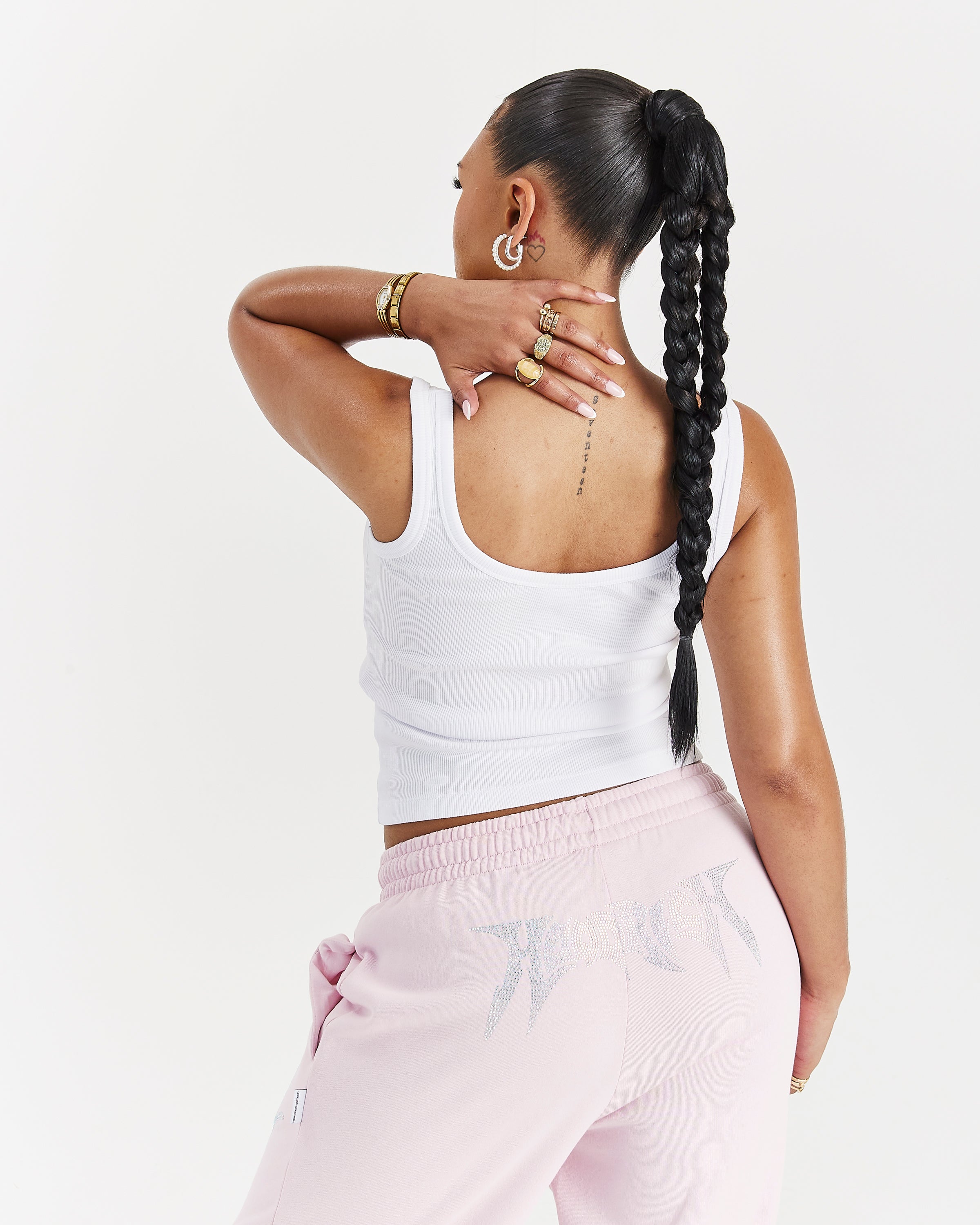 Lustre Vest - Bianco/Strass
