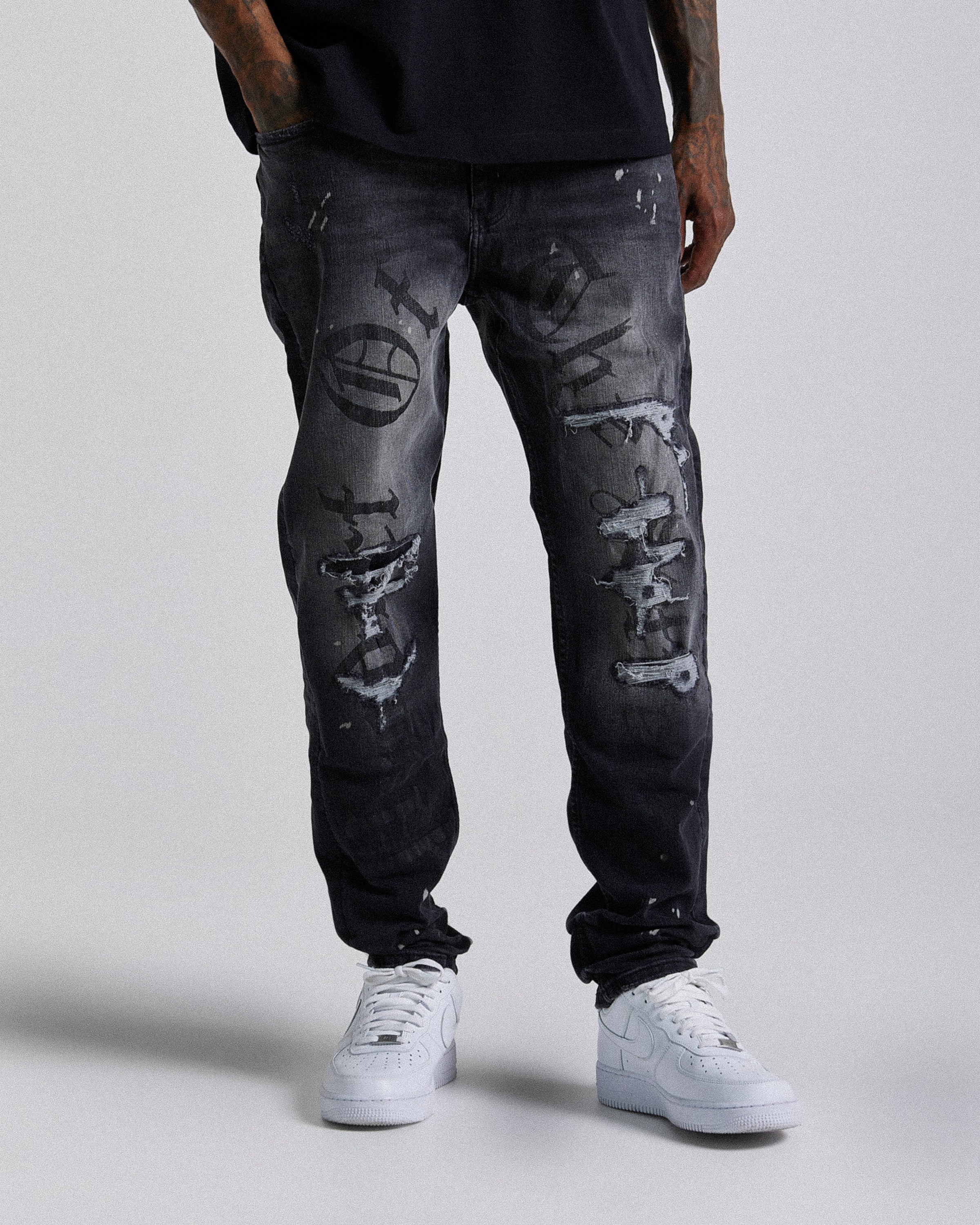 Tazzio Jeans Uomo Aderenti Elasticizzati Nero 16533 - Taglia 36W X 30L