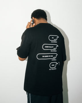 Where You At Oversized T-Shirt - Black/White