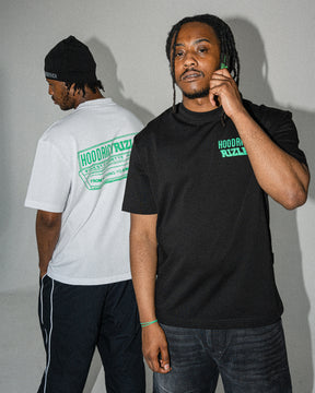 Rizla Premium Oversized T-Shirt - Black/Green