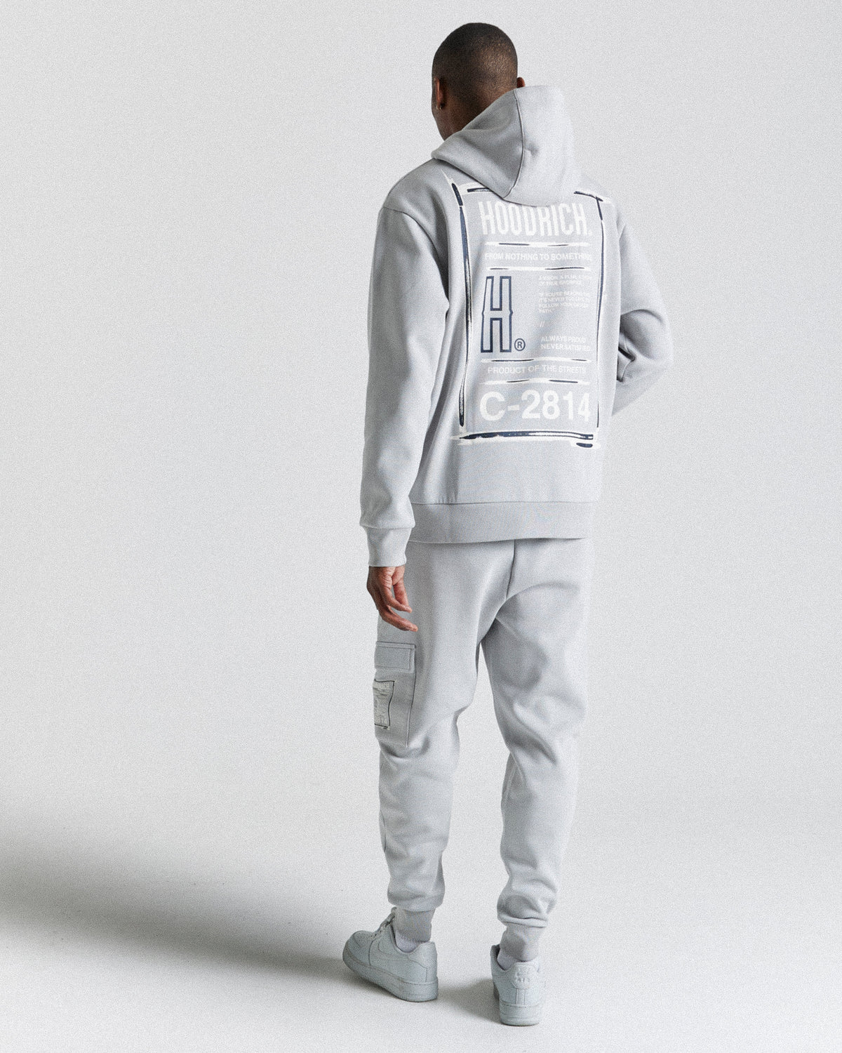 Felpa con cappuccio Akira - Grigio/Bianco/Blu navy