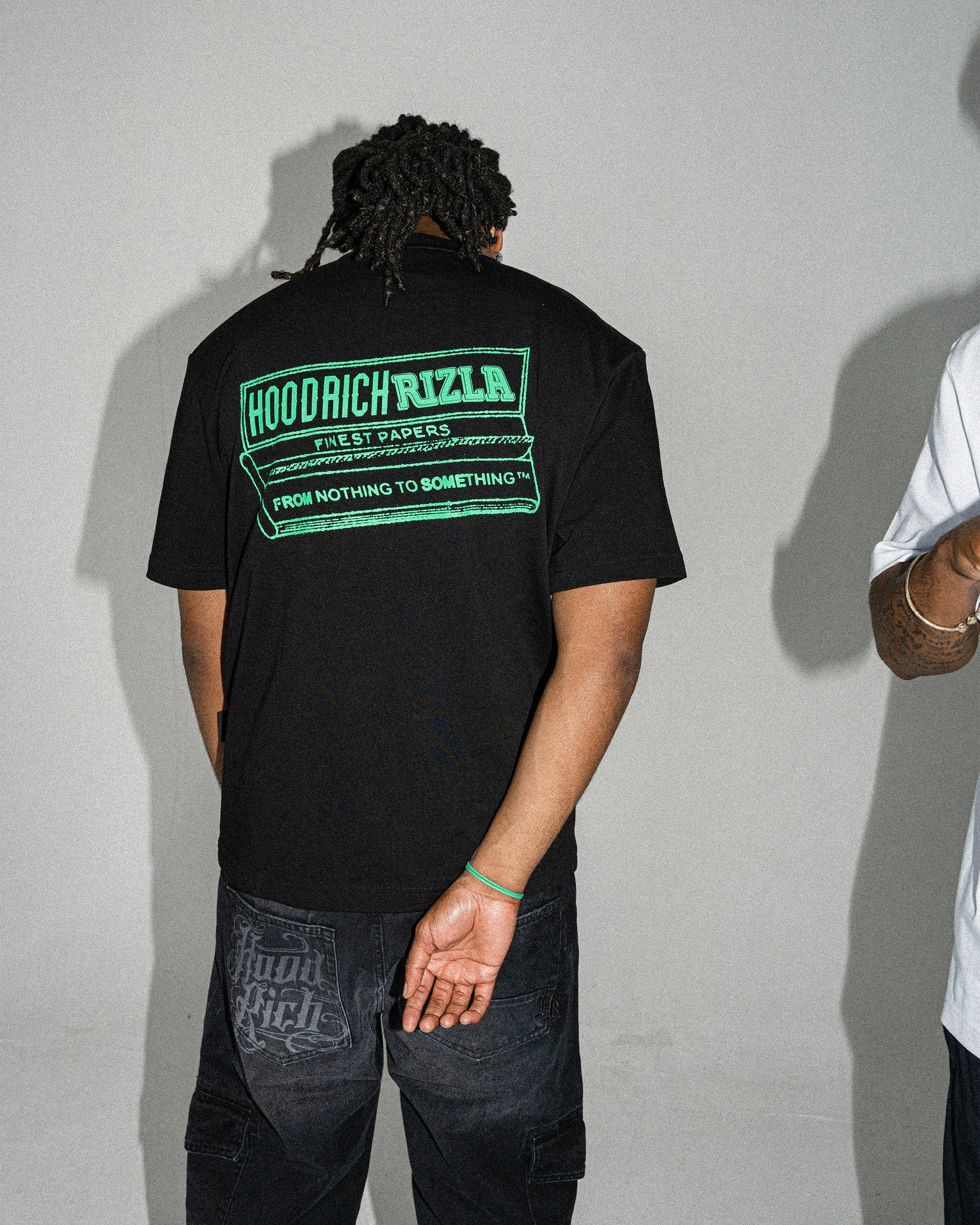 Rizla Premium Oversized T-Shirt - Black/Green