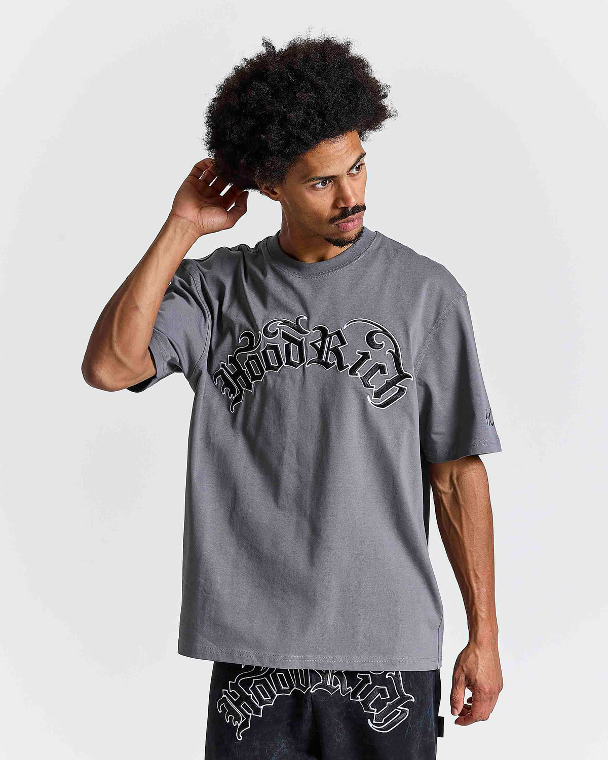 T-shirt Oversize Nocturn - Lava Smoke/Bianco/Nero/Riflettente