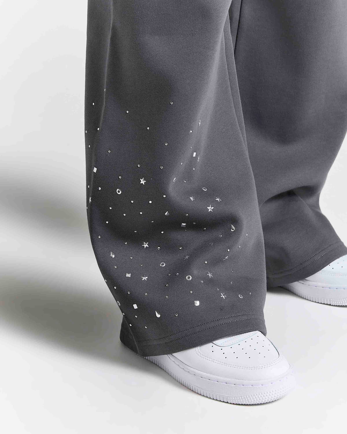 Pantaloni da jogging ampi e oversize Clash V2 - Magnet/Rhinestone e borchie argentate