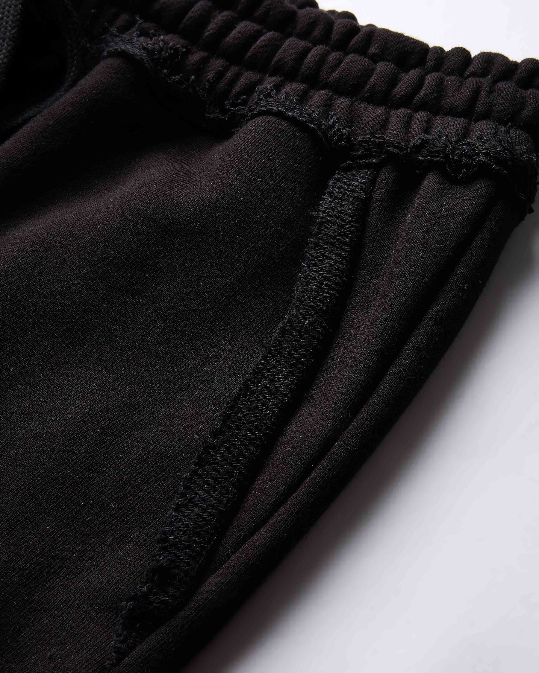 Fray Wide Leg Jogger - Black