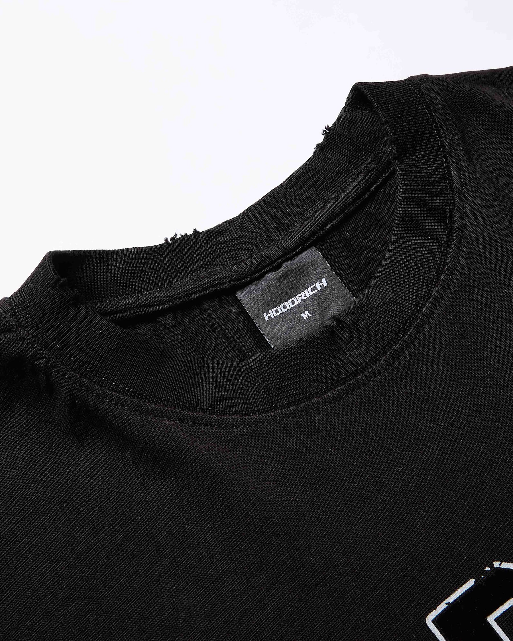 Fray Regular Fit Tee - Black