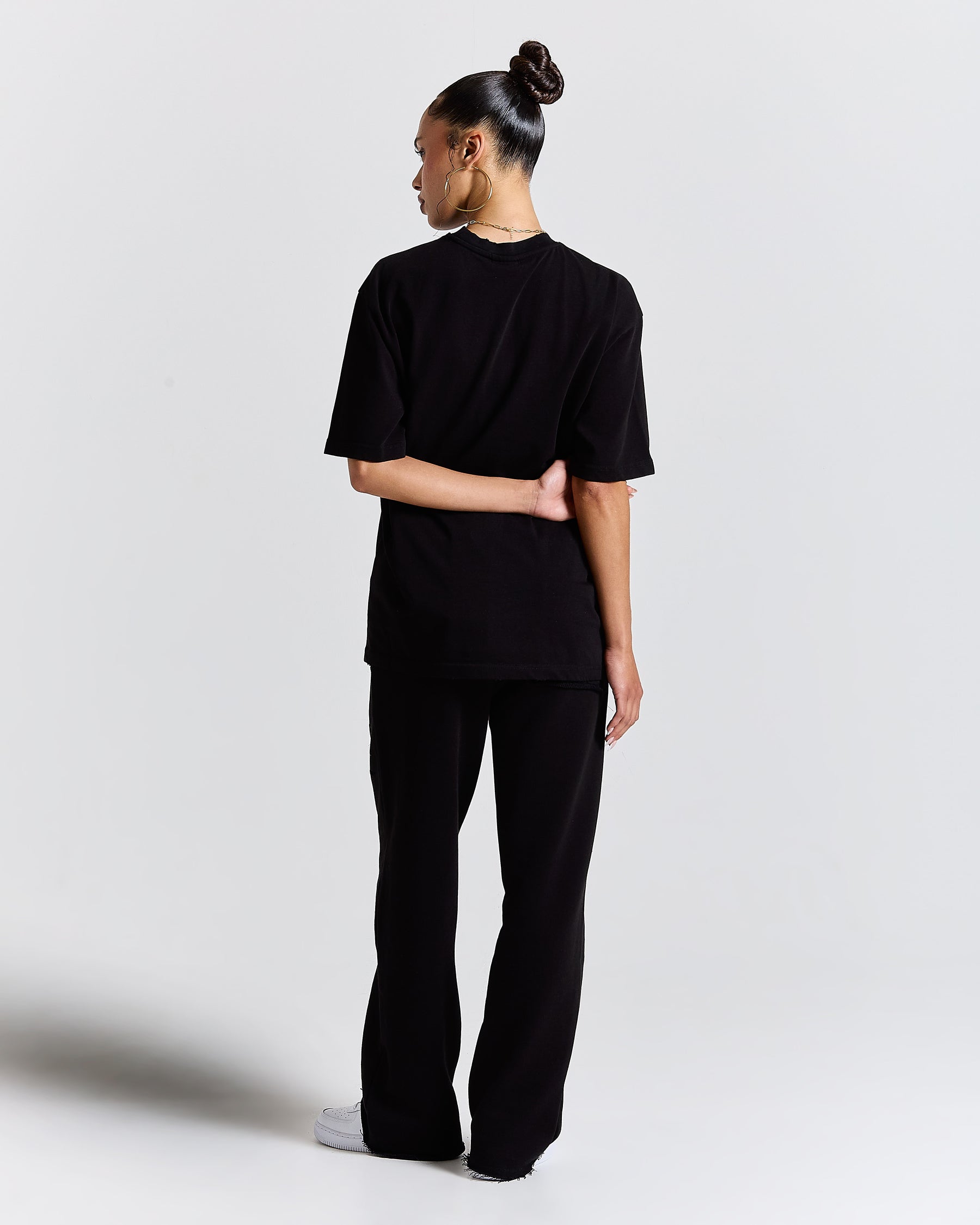 Fray Regular Fit Tee - Black