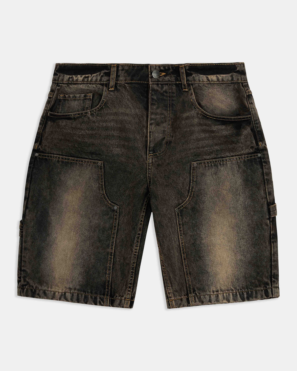 Shadow Rust Denim Carpenter Jorts - Black Wash