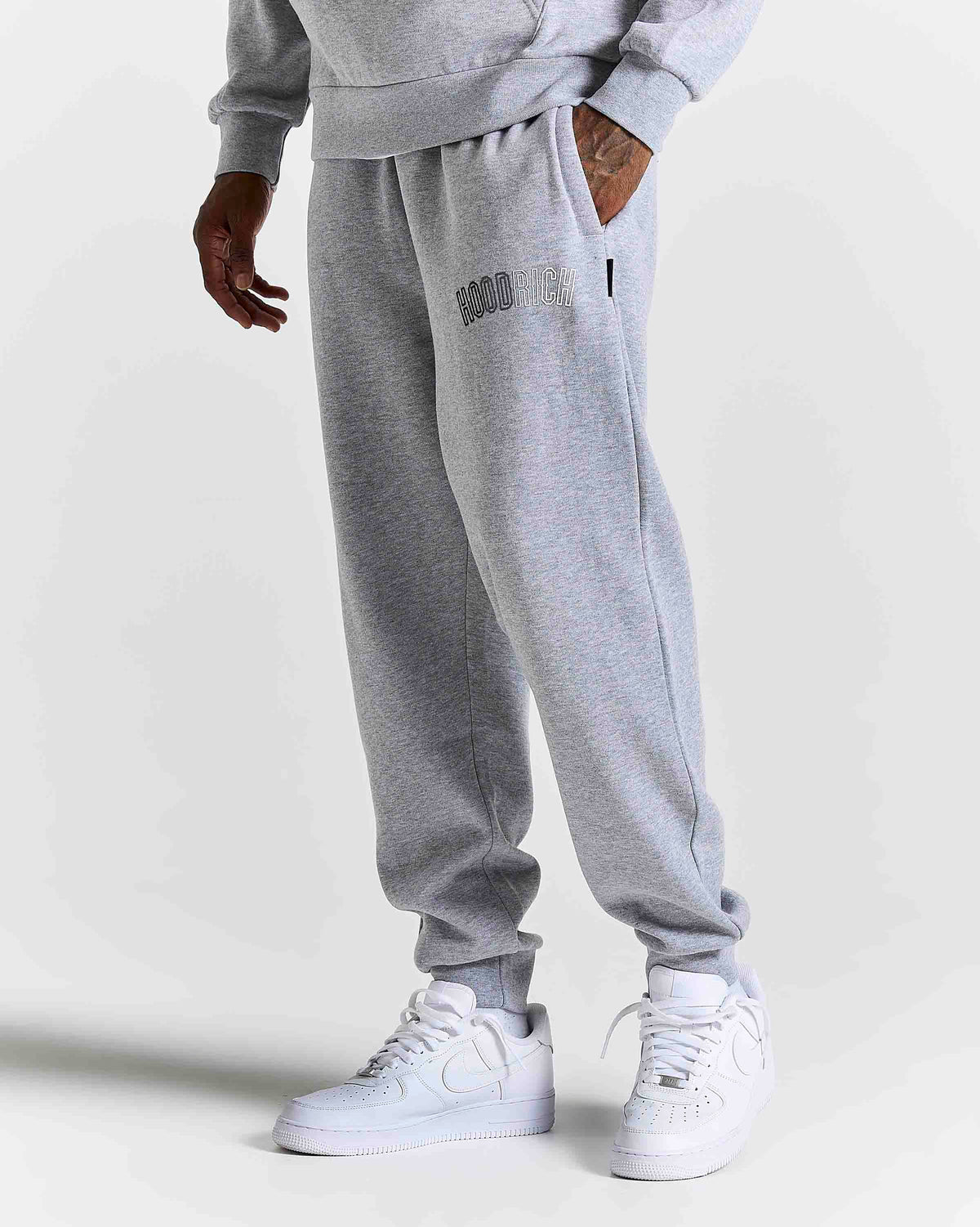 Tuta Fade - Grigio melange / Grigio / Bianco