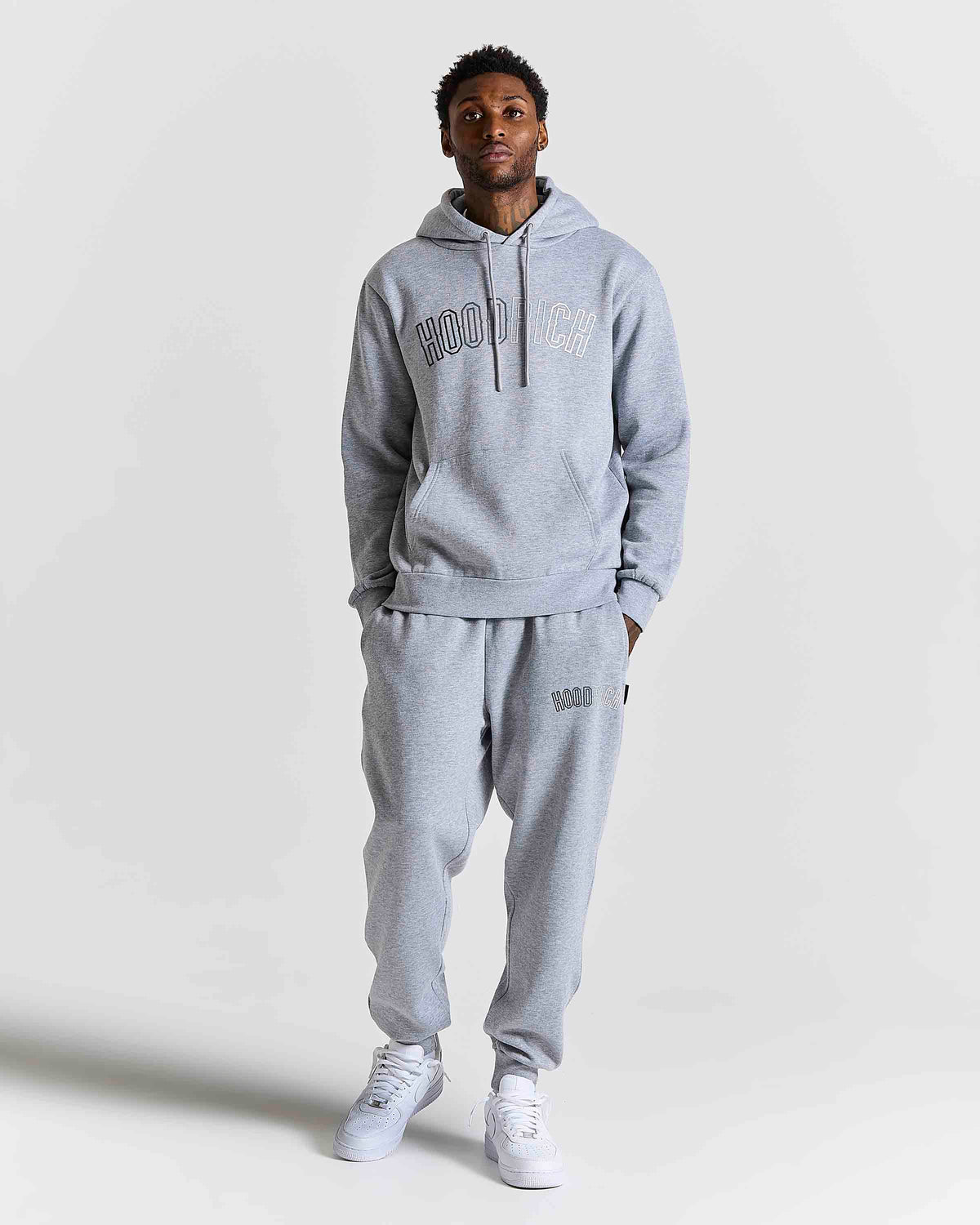 Tuta Fade - Grigio melange / Grigio / Bianco