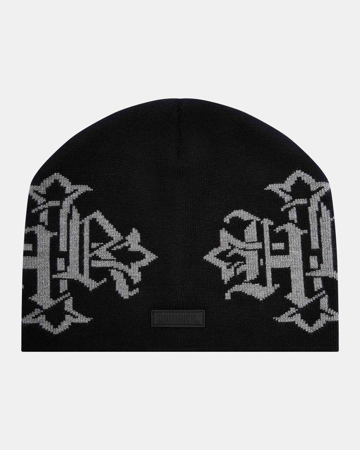 Copricapo Beanie aderente in maglia - Nero/Grigio