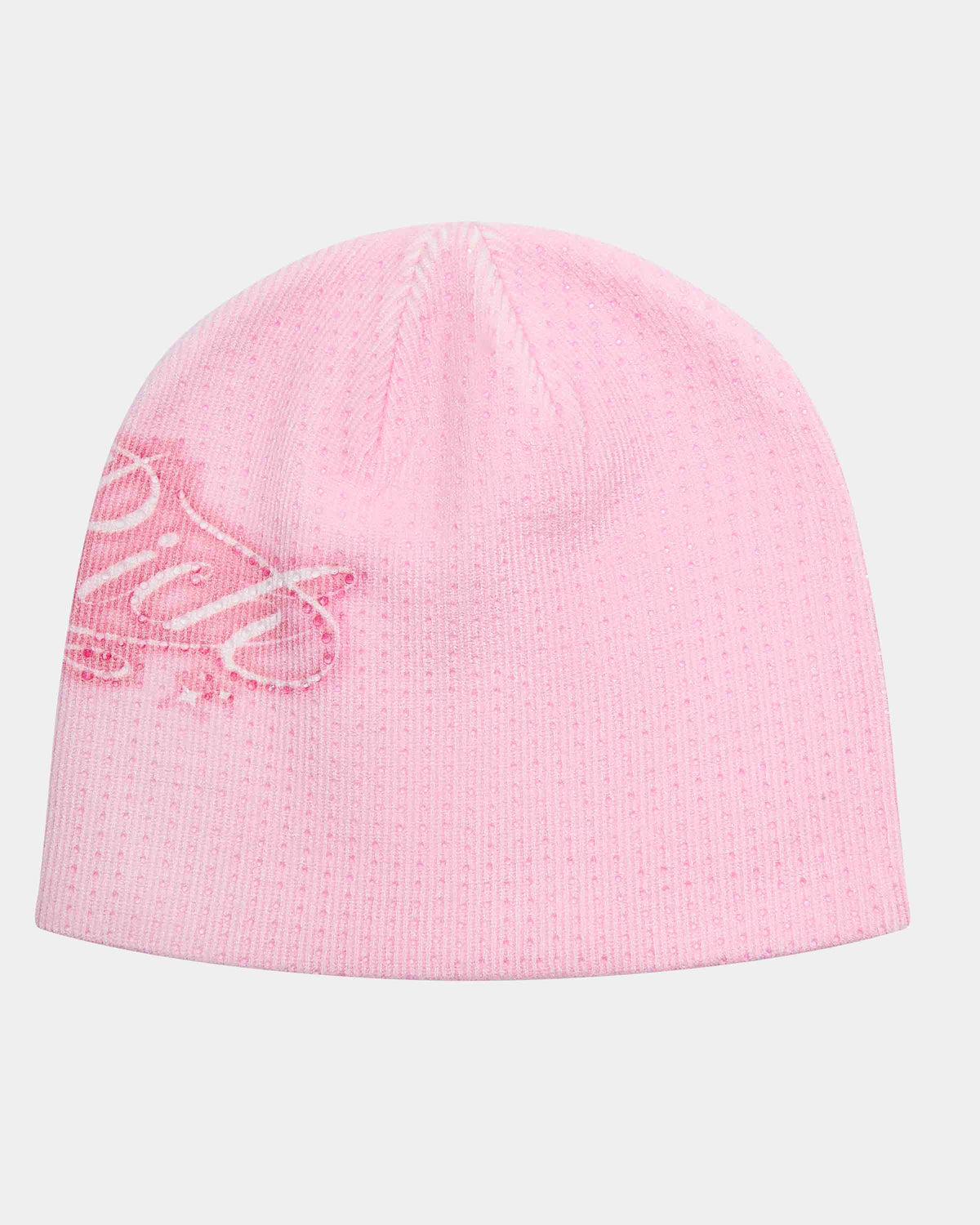 Berretto aderente in maglia Gleam - Rosa/Bianco