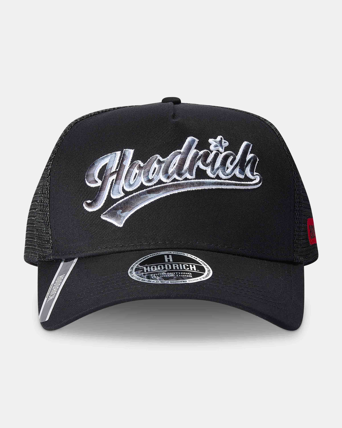 Cappello da camionista Stade a 5 pannelli - Nero/Grigio/Rosso