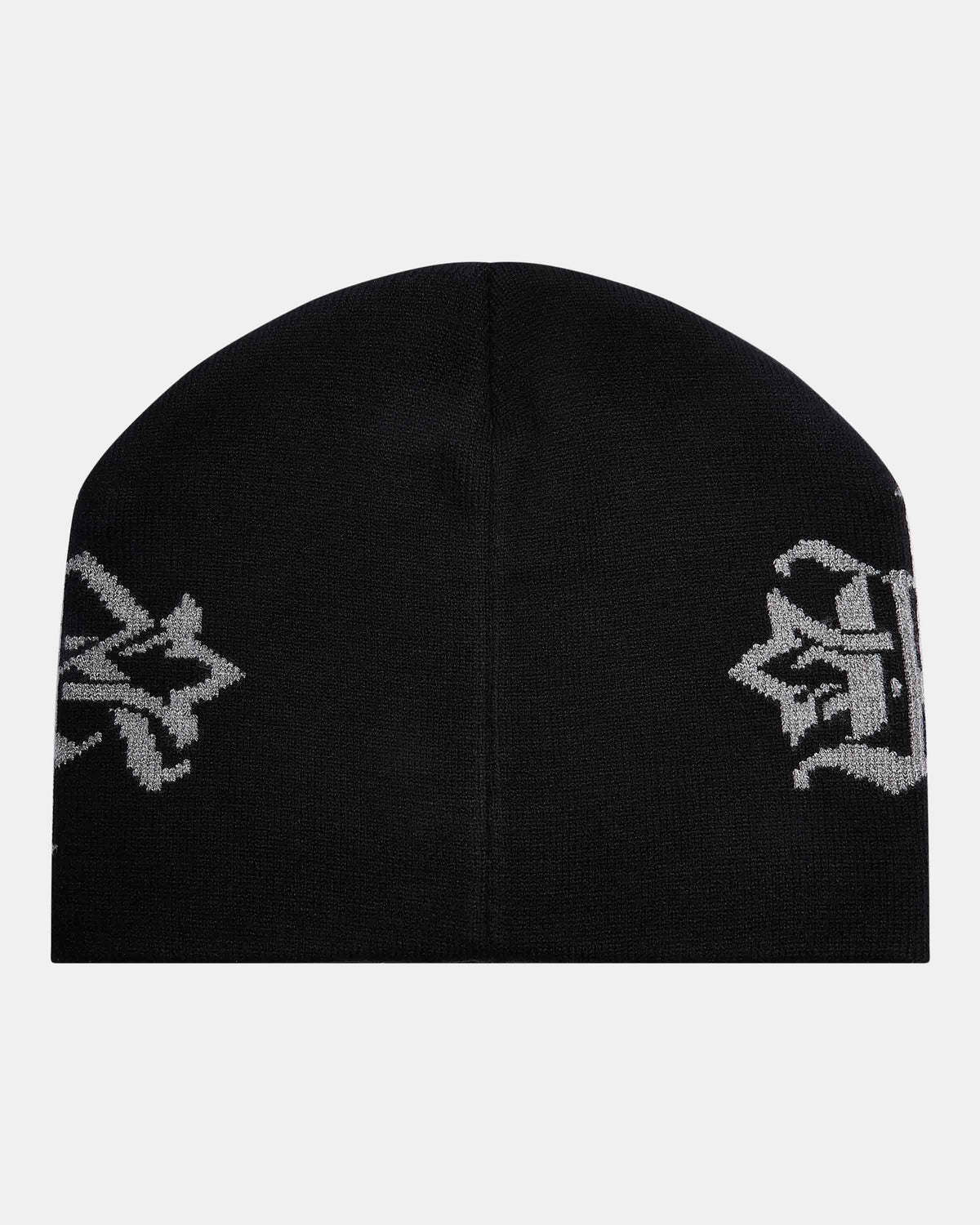 Copricapo Beanie aderente in maglia - Nero/Grigio