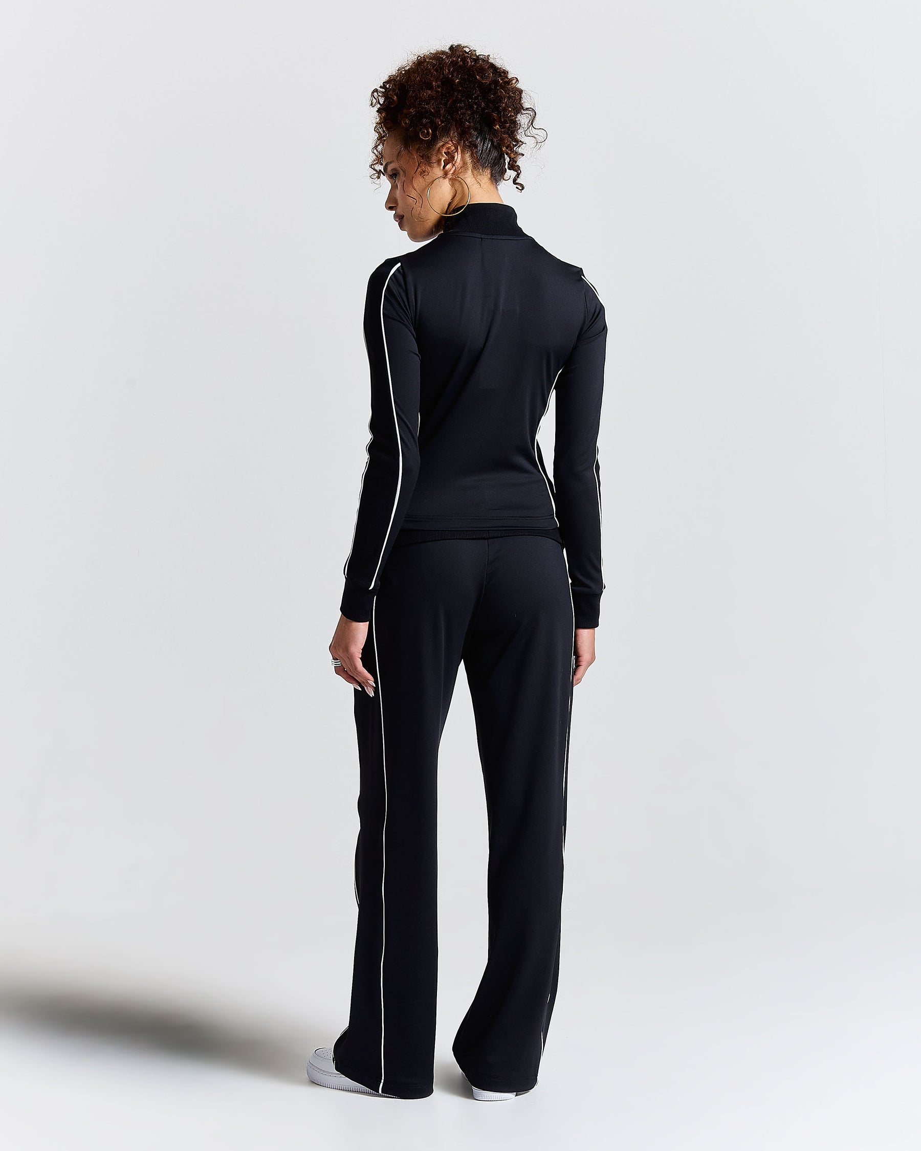 Glide Football Slim Fit Track Jacket - Black
