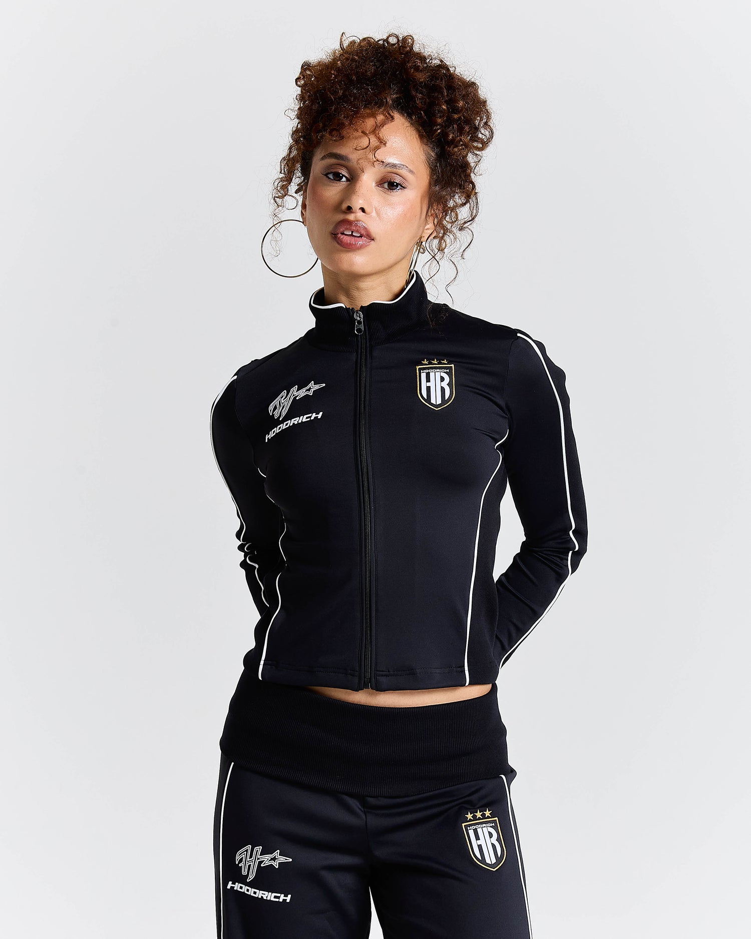 Glide Football Slim Fit Track Jacket - Black