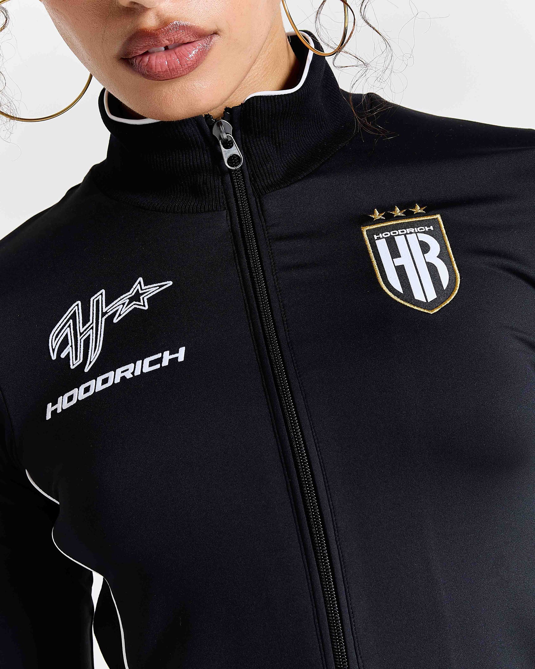 Glide Football Slim Fit Track Jacket - Black