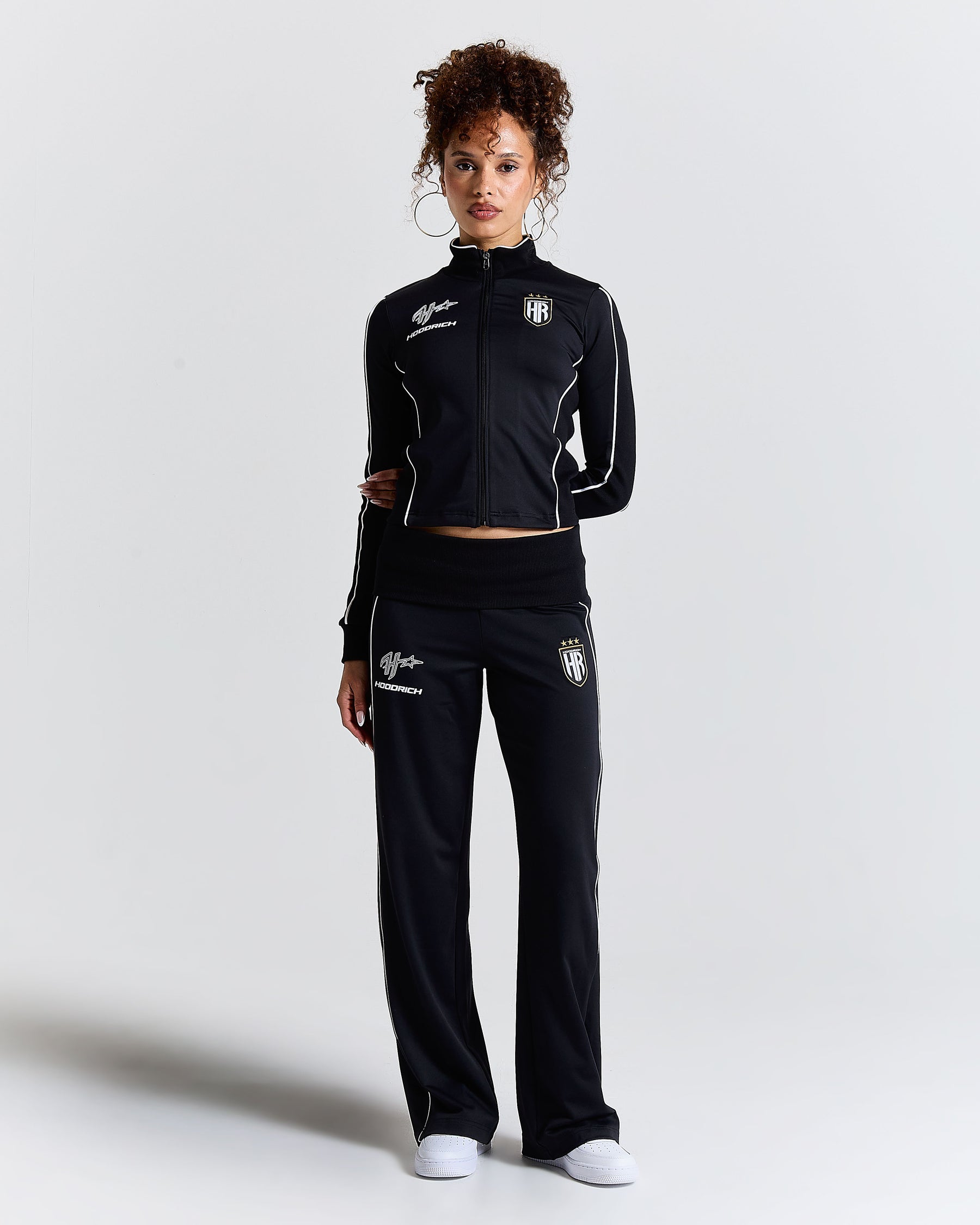 Glide Football Slim Fit Track Jacket - Black