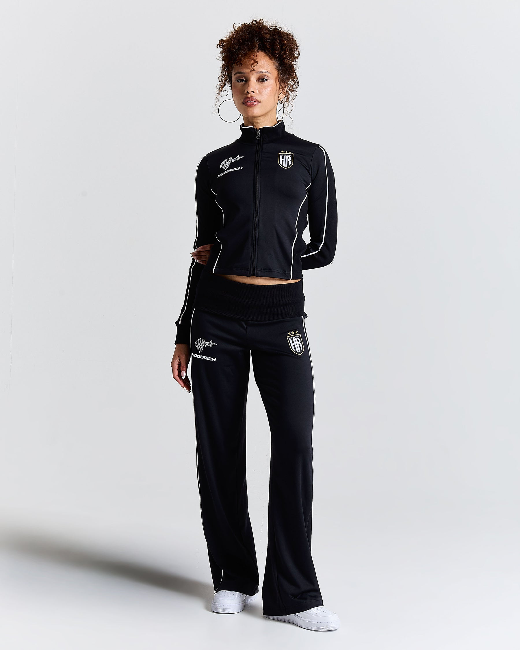 Glide Football Slim Fit Track Jacket - Black