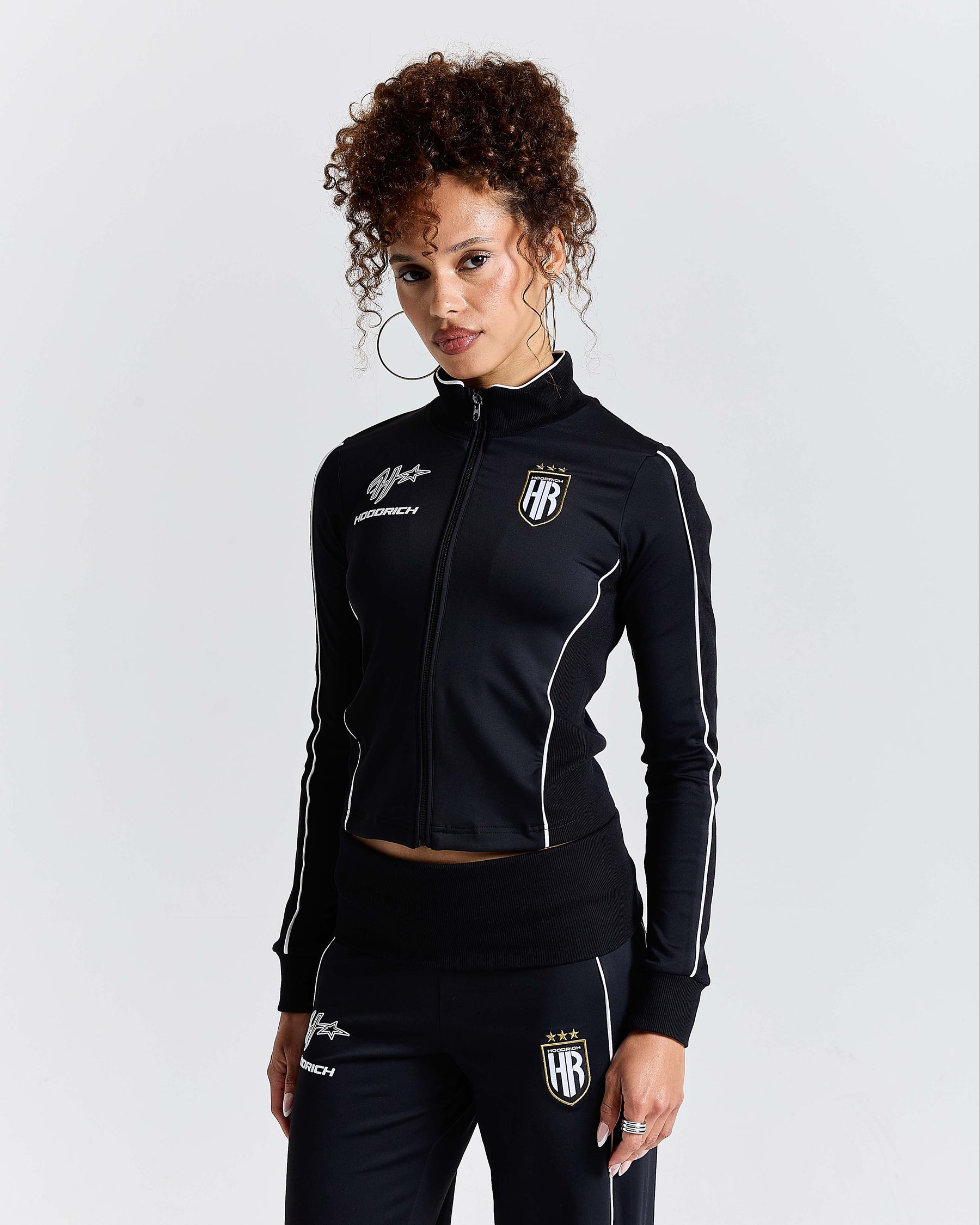 Glide Football Slim Fit Track Jacket - Black