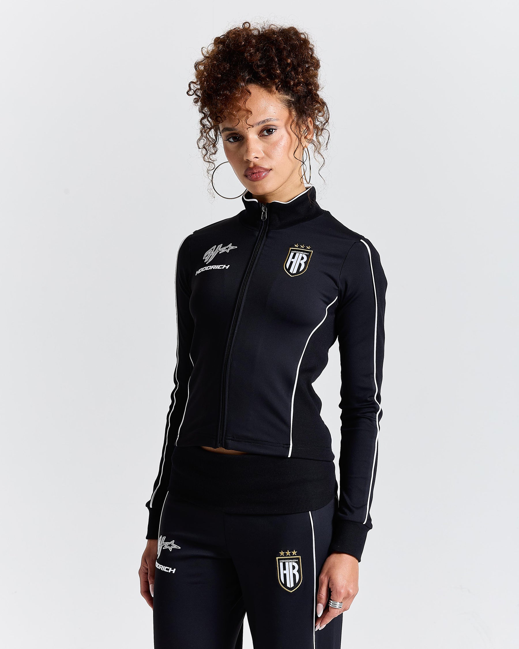 Glide Football Slim Fit Track Jacket - Black