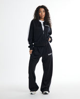 Selena Wide Leg Joggers - Black/White