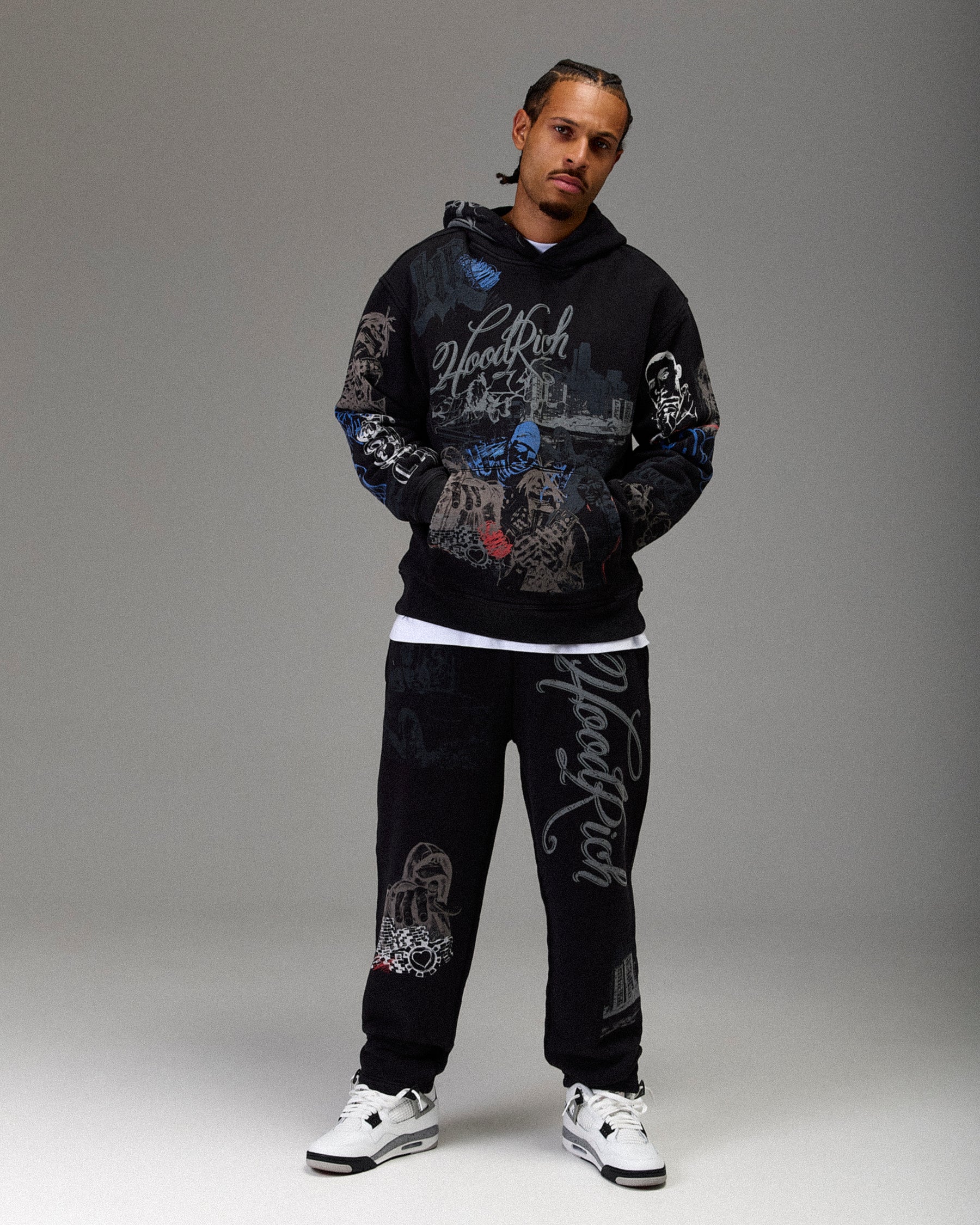 The Winner's Circle Oversized Hoodie - Black Wash