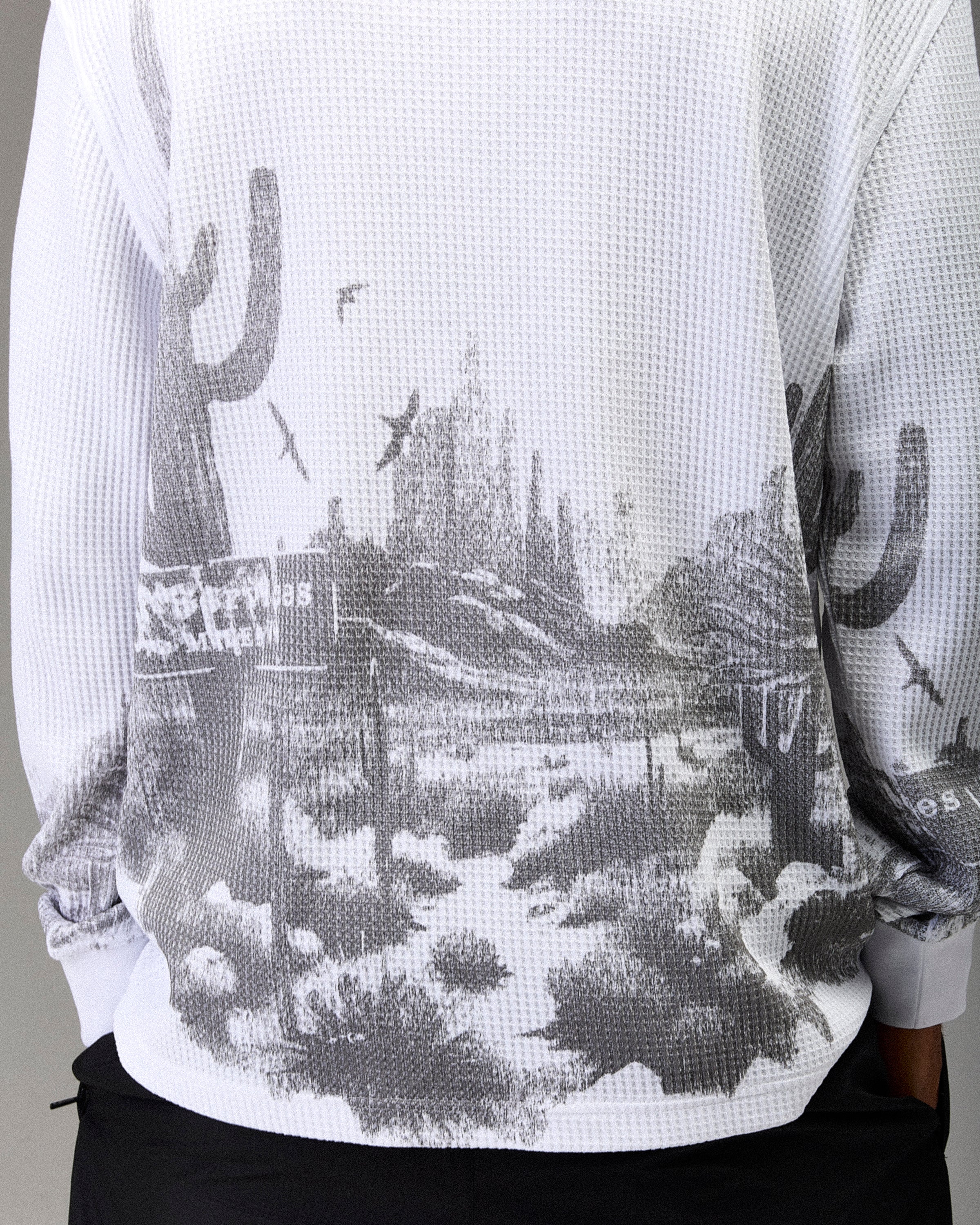 T-shirt oversize a maniche lunghe The Winner's Circle - Bianco/Grigio