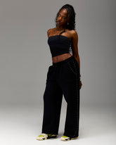 The Winner's Circle Aspen Wide Leg Joggers - Black