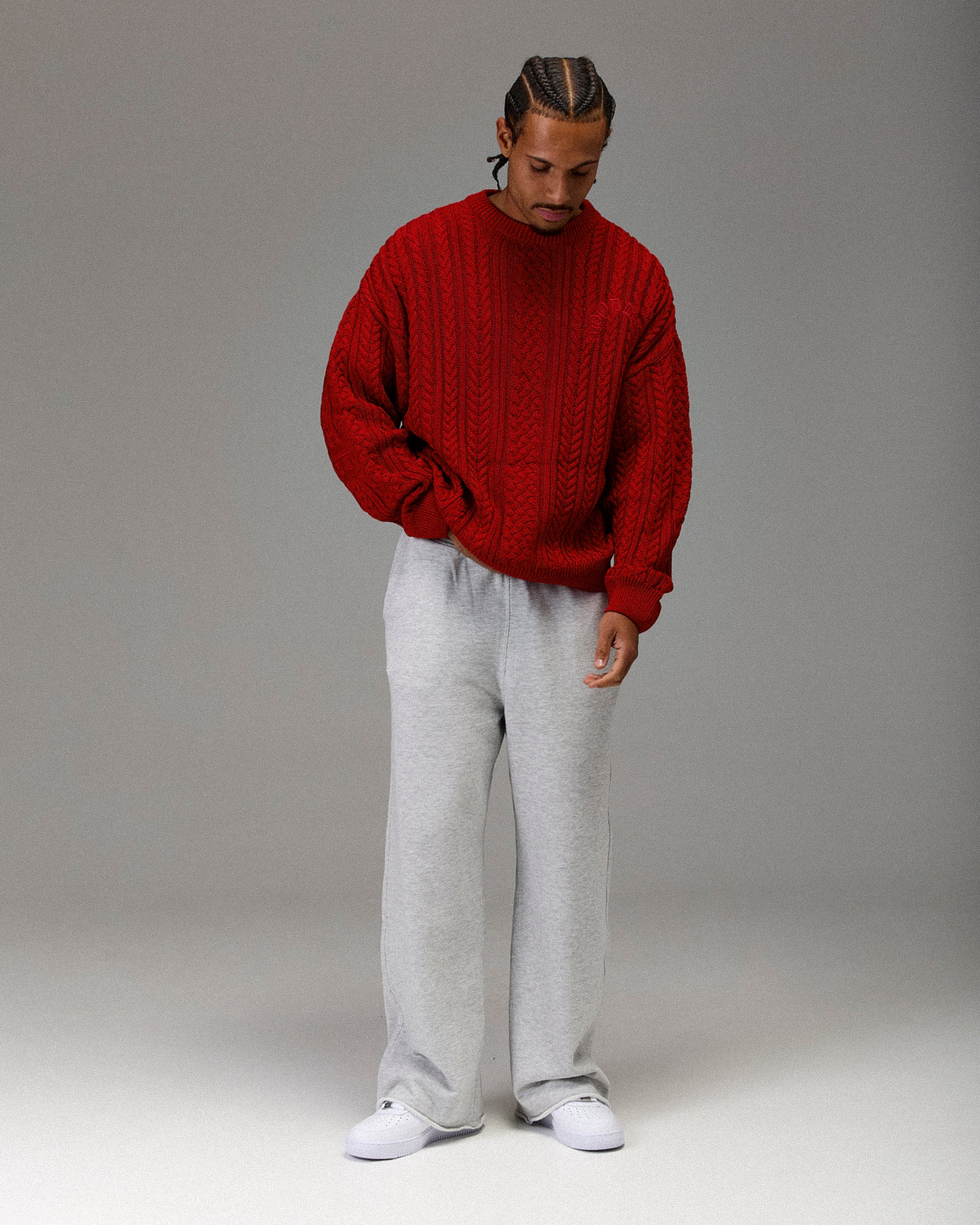 Maglione in maglia Winner's Circle - Rosso fuoco