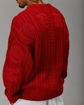 The Winner's Circle Knitwear Sweater - Fiery Red