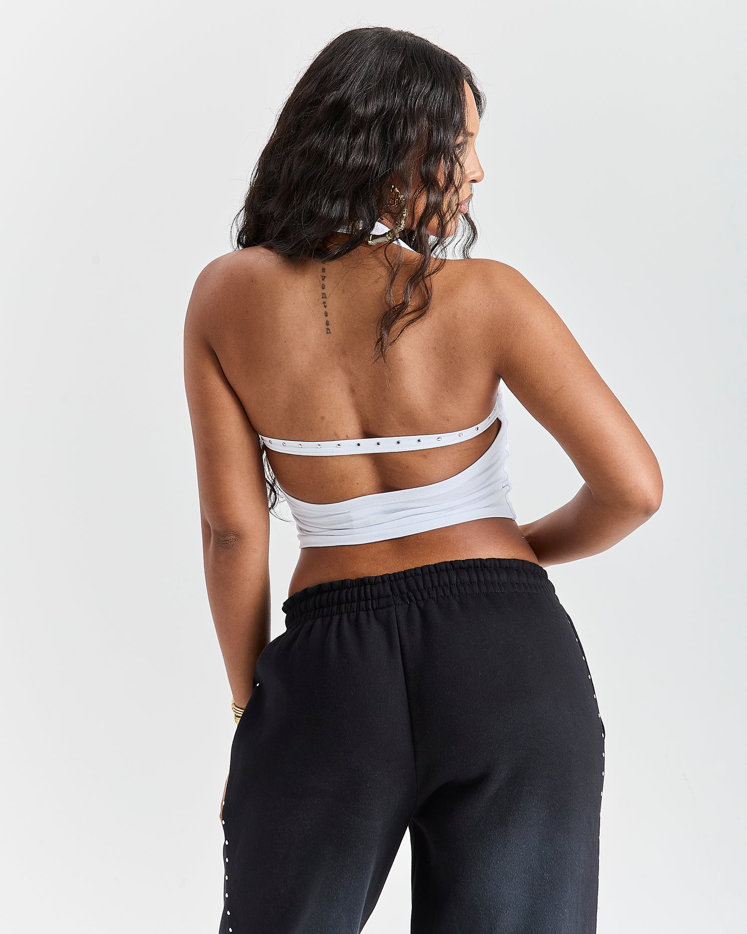 Aspen Gothic Halter Top - White