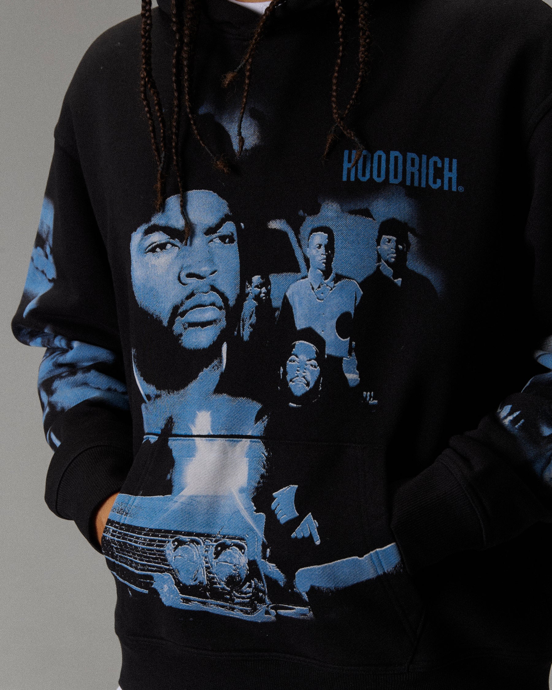 Hustle Boyz N The Hood Hoodie - Black/Blue