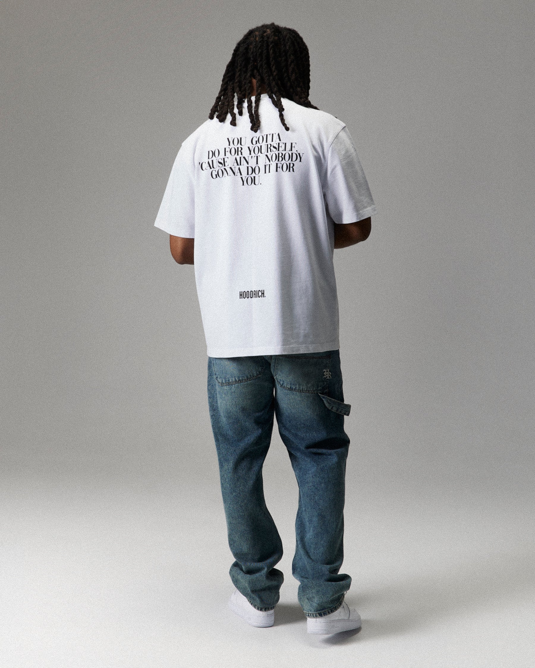 Grit Boyz N The Hood T-Shirt - White/Black