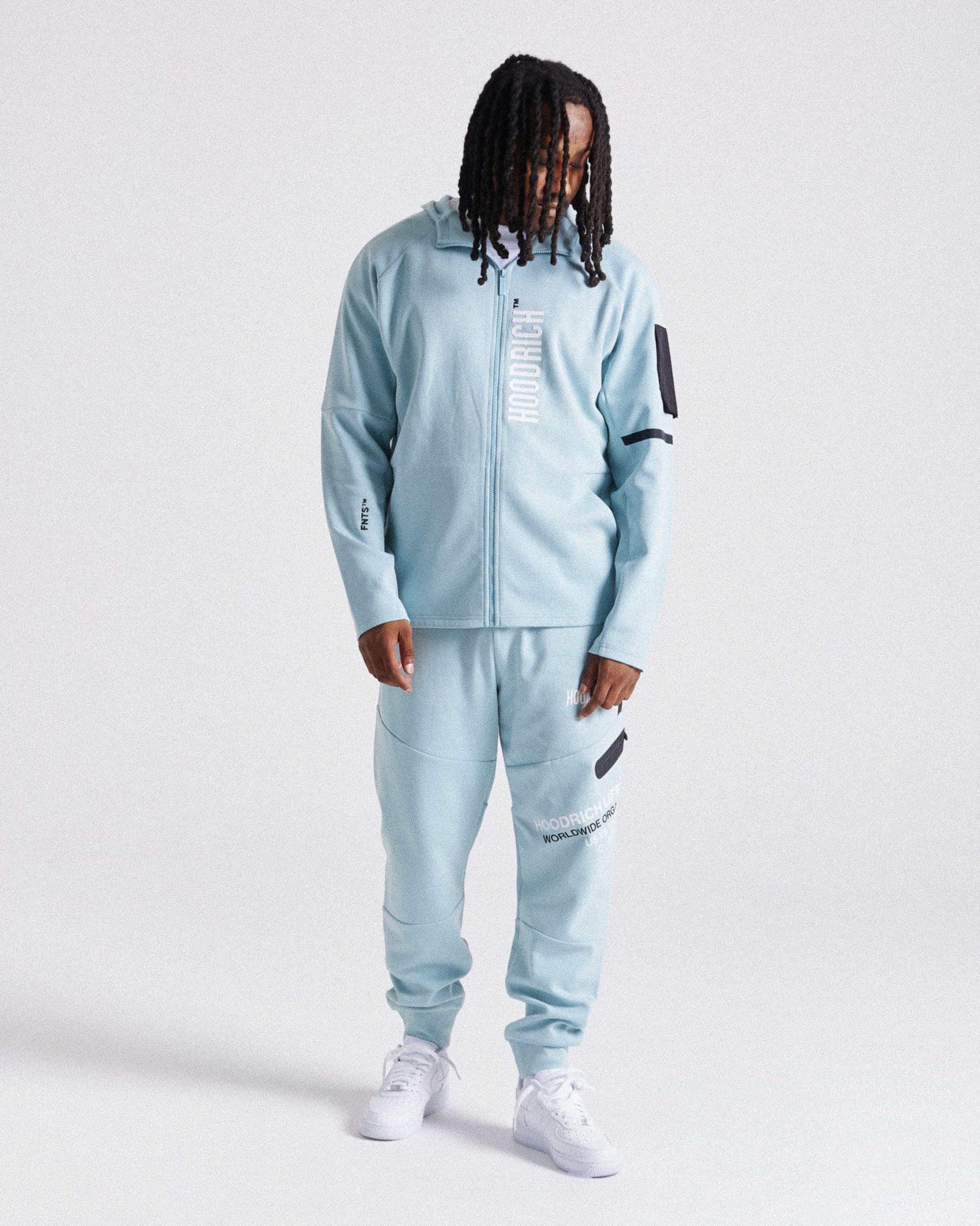 Felpa con cappuccio Circuit Zip - Blu/Bianco/Nero