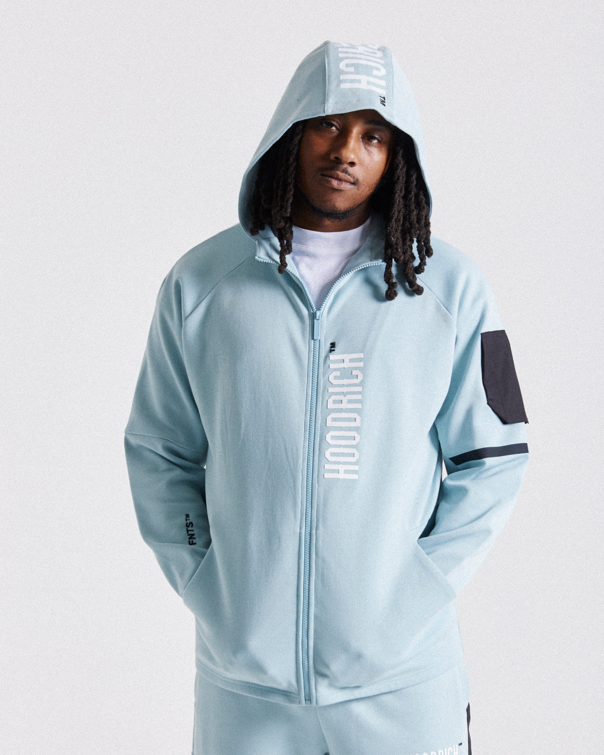 Felpa con cappuccio Circuit Zip - Blu/Bianco/Nero