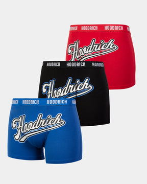 Stadium 3 Pack Boxers - Red/Blue/Black