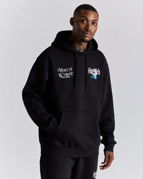 Rise Oversized Hoodie - Black/White/Blue