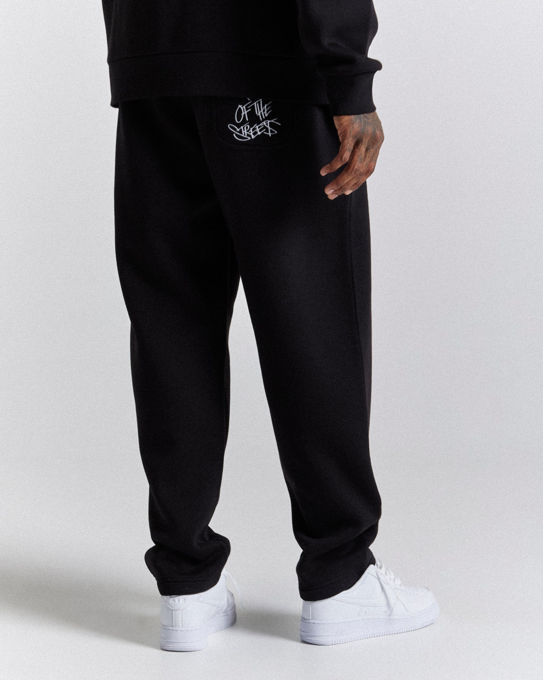 Rise Oversized Joggers - Black/White/Blue