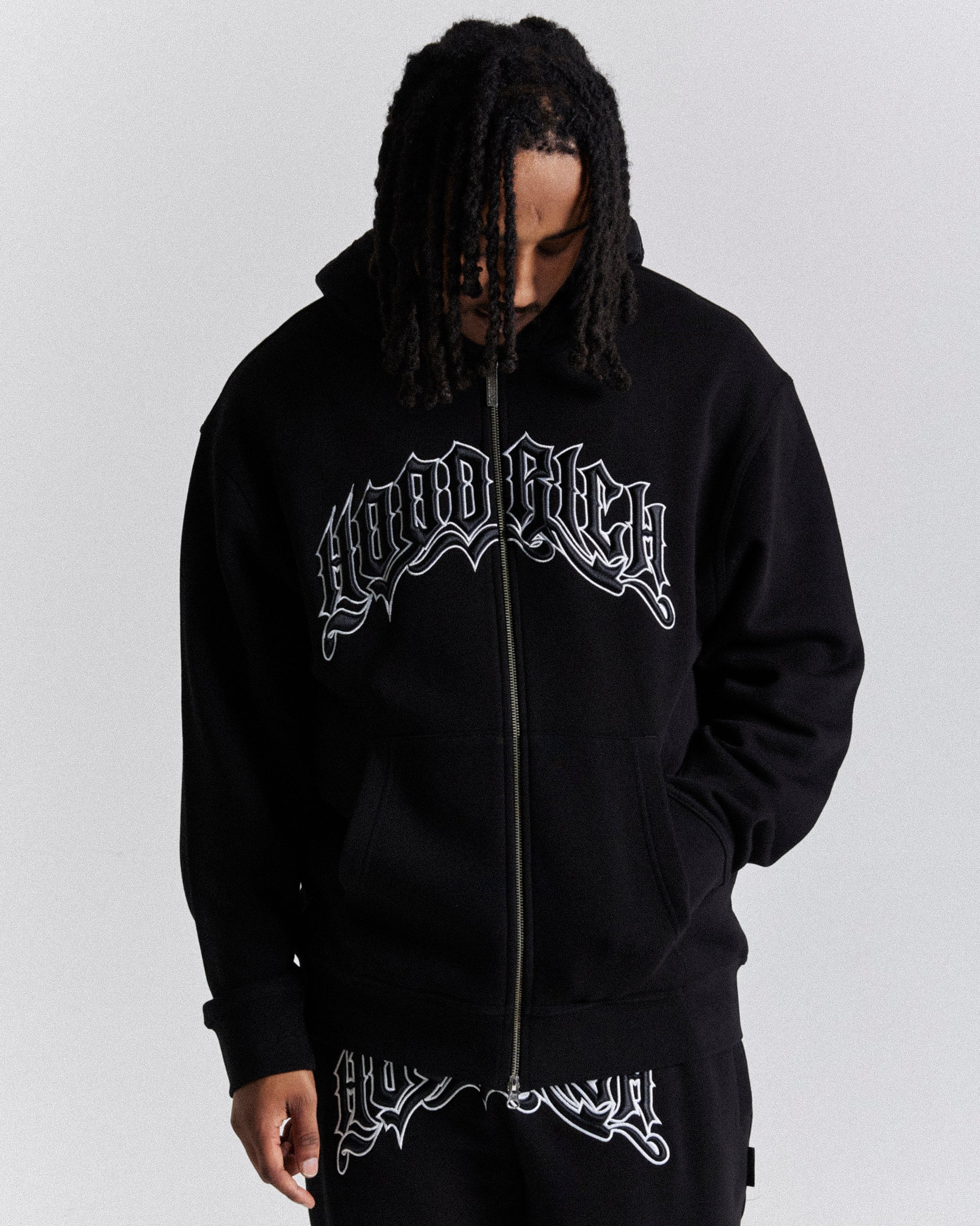 Ritual Zip Hoodie - Black/White